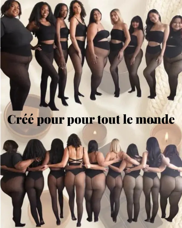 Warmea® – Le collant polaire pour femme effet transparent BESHAP