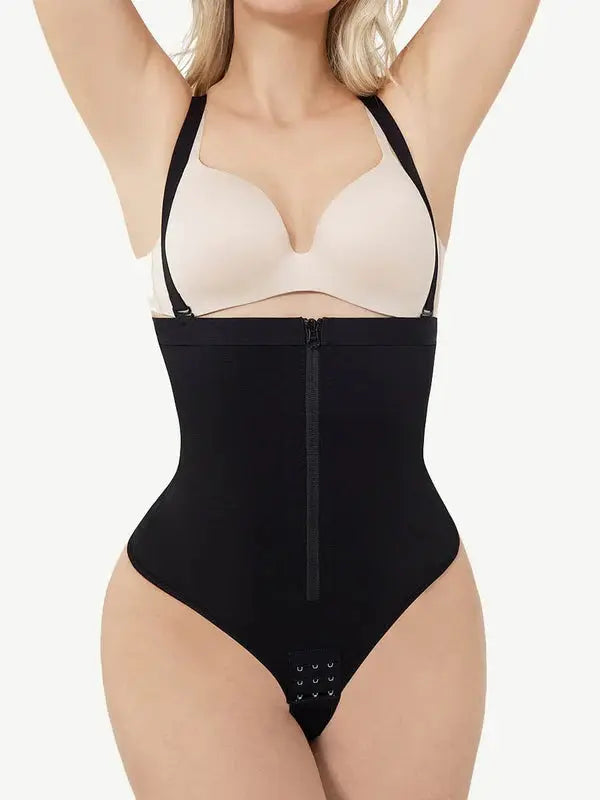 Svelta® – Body Gainant Taille Haute avec Bretelles, Culotte String Sculptante Plus Size BESHAP