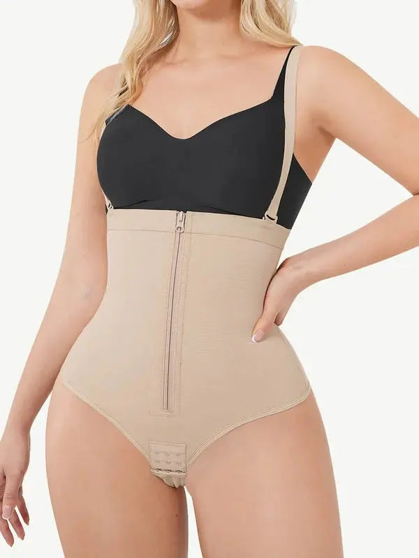 Svelta® – Body Gainant Taille Haute avec Bretelles, Culotte String Sculptante Plus Size BESHAP