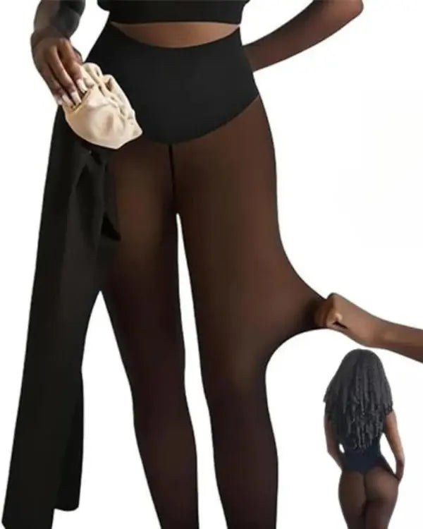 Warmea® – Le collant polaire pour femme effet transparent BESHAP