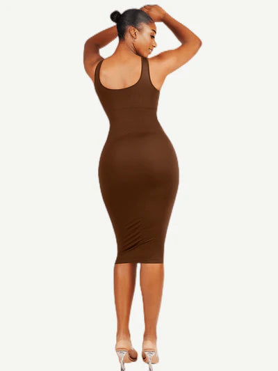 Allure® – Robe Sculptante à Manches Courtes, Effet Seconde Peau