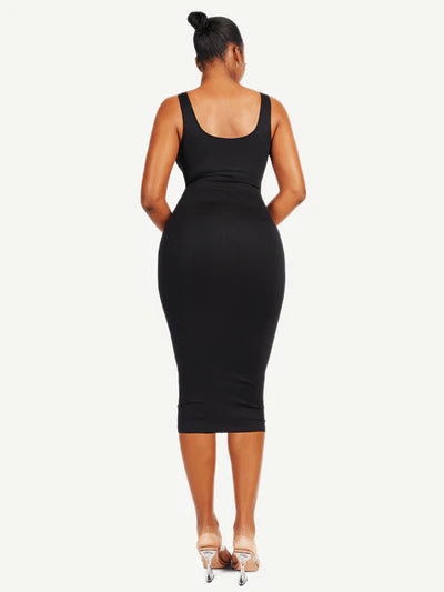 Allure® – Robe Sculptante à Manches Courtes, Effet Seconde Peau