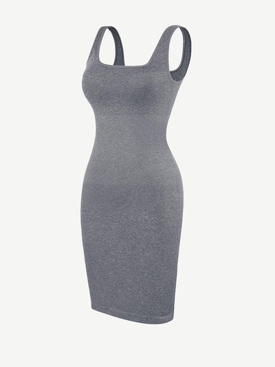 Rovena® –Robe Gainante Col Carré Sans Couture