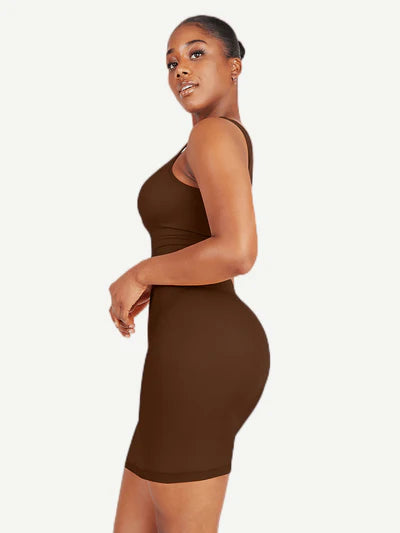 Rovena® –Robe Gainante Col Carré Sans Couture