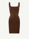 Rovena® –Robe Gainante Col Carré Sans Couture