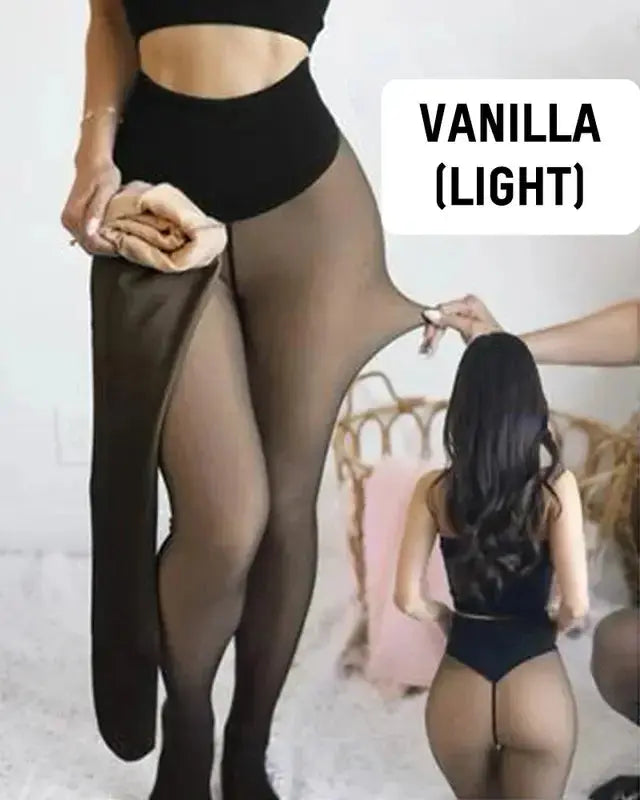 Warmea® – Le collant polaire pour femme effet transparent BESHAP