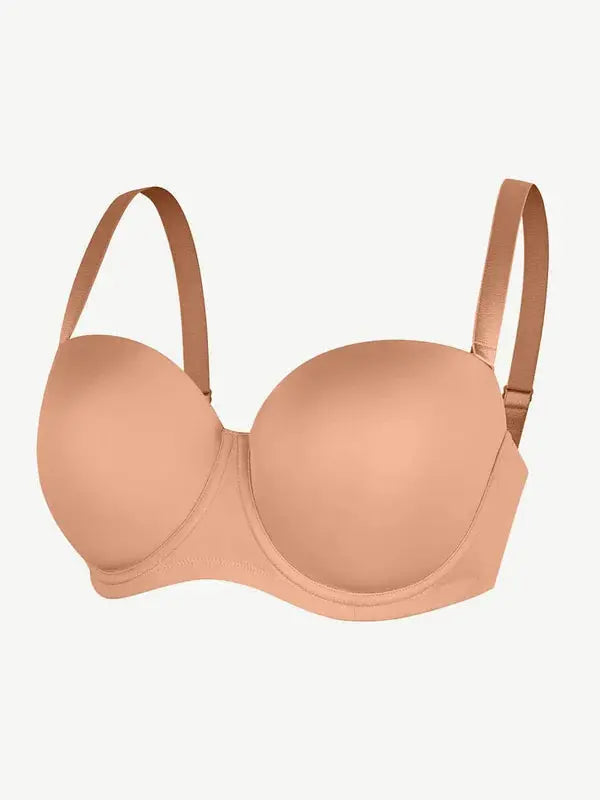 Seduction® – Soutien-Gorge Bandeau Sans Bretelles, Antidérapant, Rembourré 1/2 Balconnet BESHAP