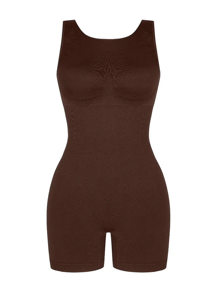 Curvyna® – Nahtloser Shaping-Anzug, Rundhalsausschnitt mit herausnehmbaren Körbchen