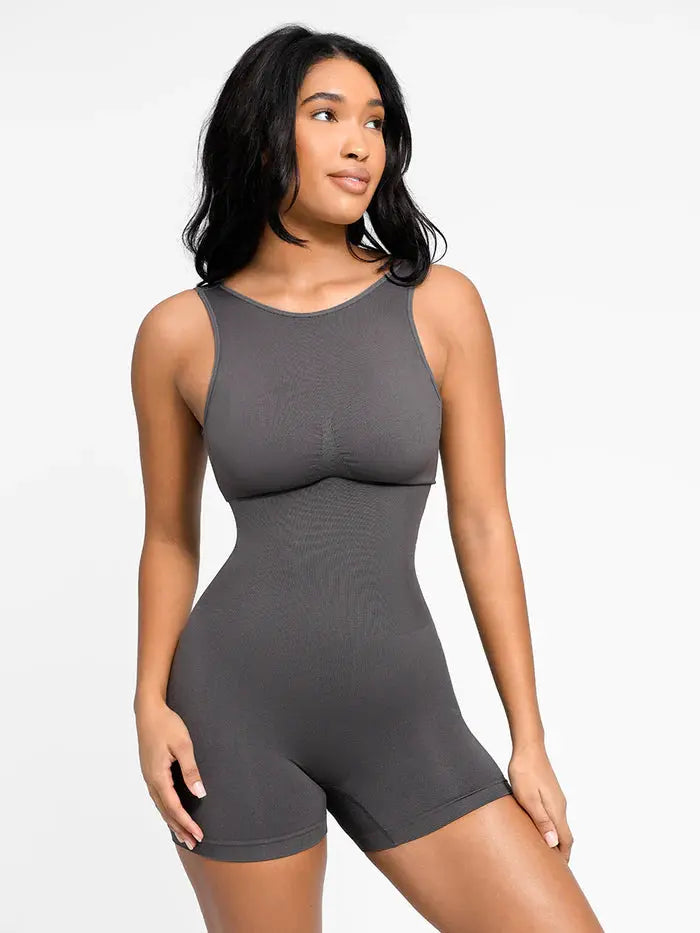 Curvyna® – Combinaison Gainante Sans Couture, Décolleté Rond avec Bonnets Amovibles BESHAP