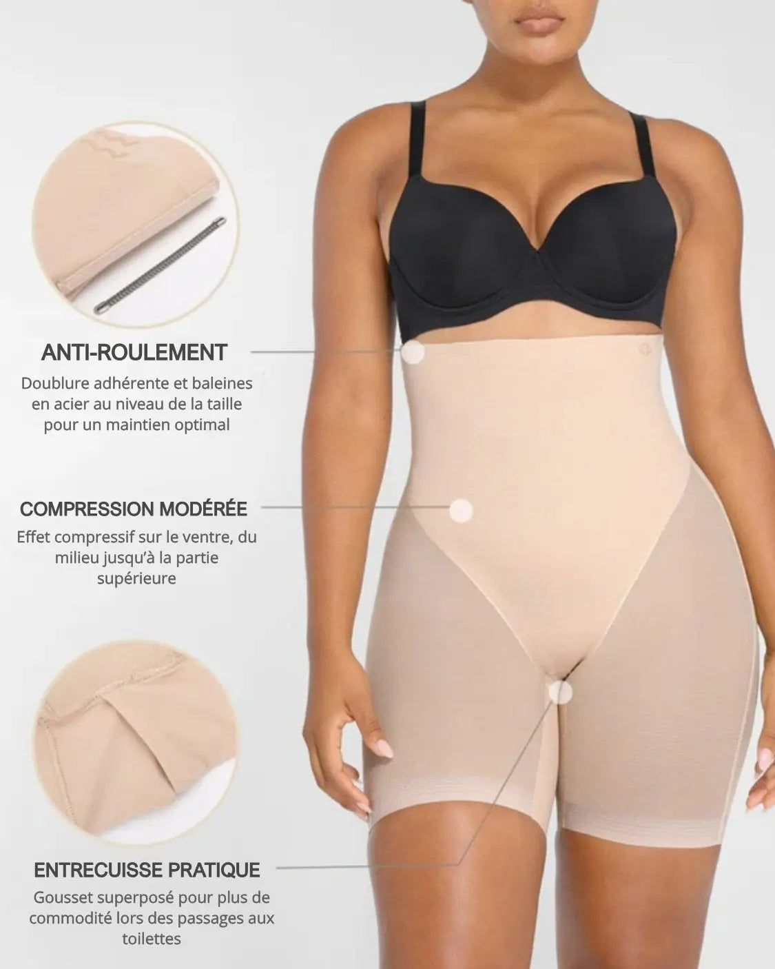 AirSlim® – Shorty gainant ventre plat Invisible & Galbe fesses Redance