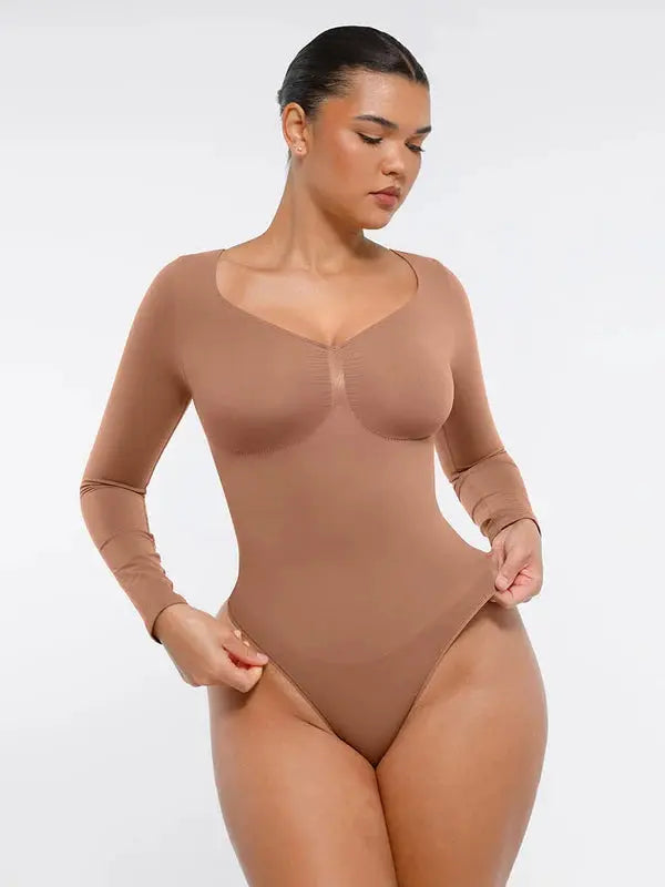 Velmora® – Body gainant sculptant sans couture manches longues BESHAP