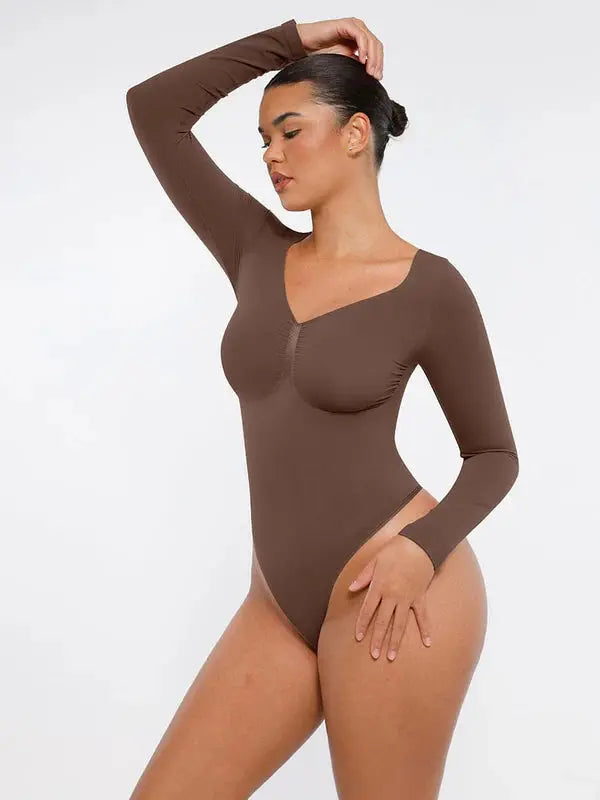 Velmora® – Body gainant sculptant sans couture manches longues BESHAP