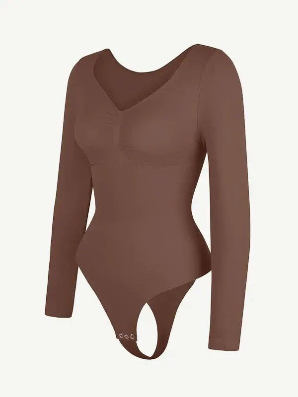 Velmora® – Body gainant sculptant sans couture manches longues BESHAP