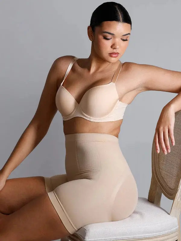 ShapeFit® – Shorty Gainant Taille Mi-Haute à Effet Ventouse Amincissant BESHAP