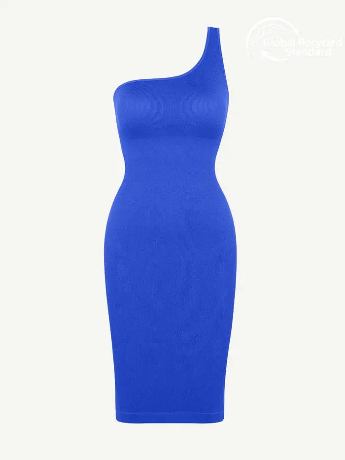 Riba – Robe Sculptante Asymétrique à Épaule Unique BESHAP