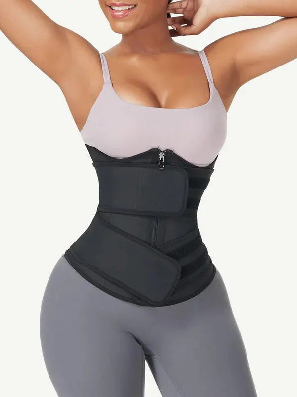 Siltura® –Ceinture Minceur Sculptante en Latex avec Double Sangle de Maintien BESHAP