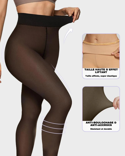 Thermia® – Le collant polaire pour femme effet transparent