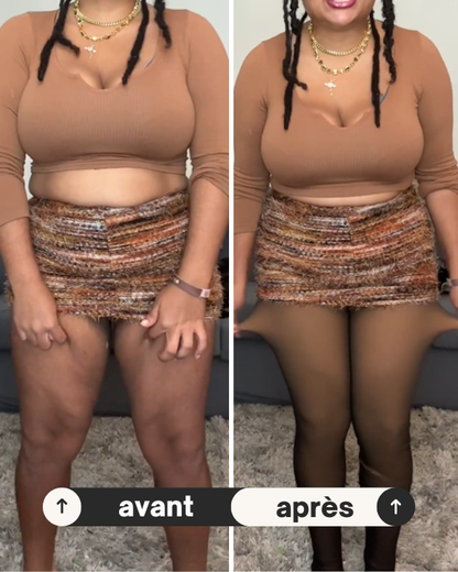 Warmea® – Le collant polaire pour femme effet transparent