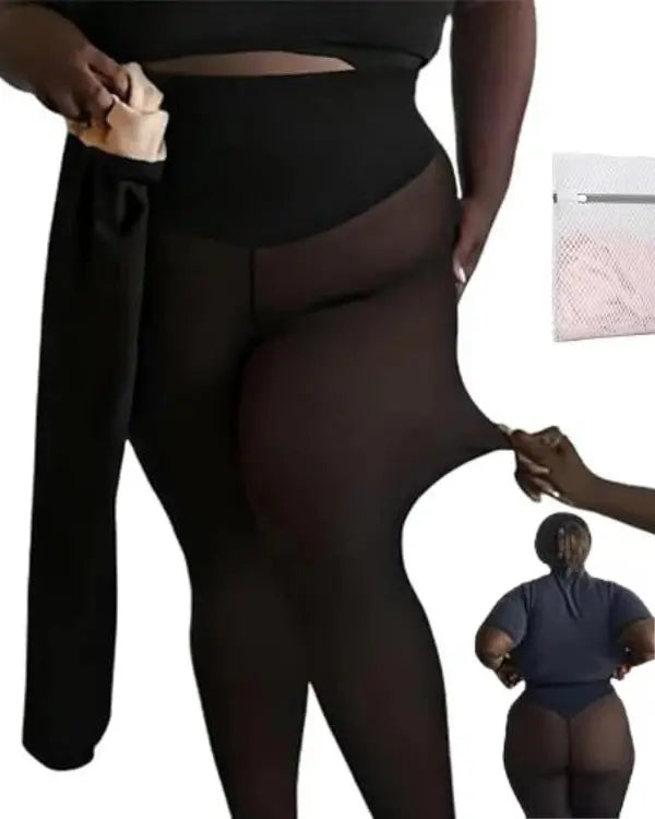 Warmea® – Le collant polaire pour femme effet transparent BESHAP