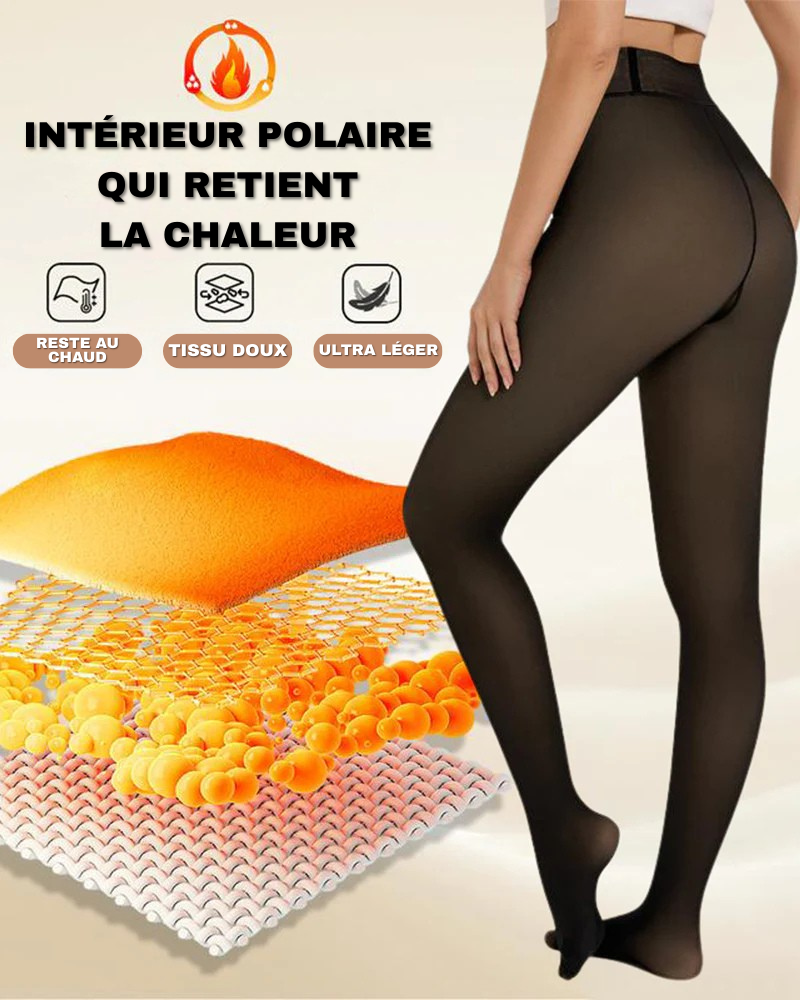 Thermia® – Le collant polaire pour femme effet transparent