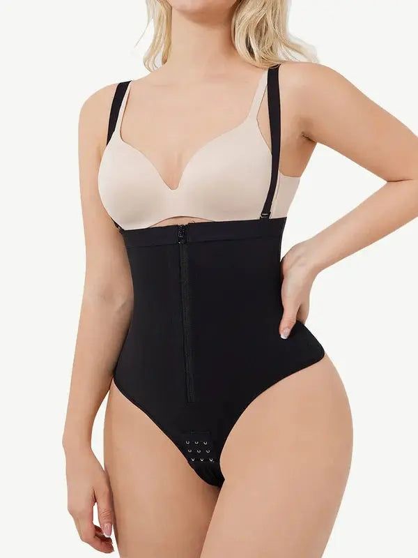 Svelta® – Body Gainant Taille Haute avec Bretelles, Culotte String Sculptante Plus Size BESHAP