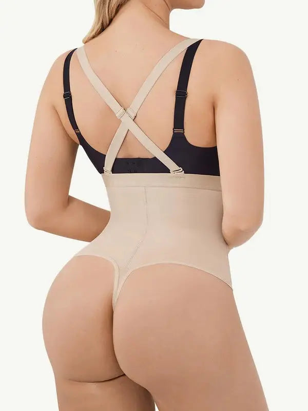 Svelta® – Body Gainant Taille Haute avec Bretelles, Culotte String Sculptante Plus Size BESHAP