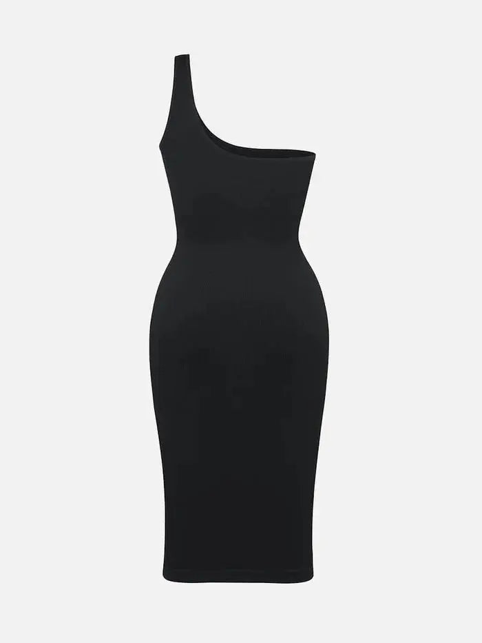 Riba – Robe Sculptante Asymétrique à Épaule Unique BESHAP