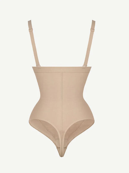 Svelta® – Body Gainant Taille Haute avec Bretelles, Culotte String Sculptante Plus Size