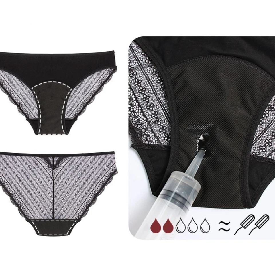 Zelmira – Menstruatie-culotte voor hevig bloedverlies, hoge taille, nachtgebruik