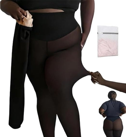 Warmea® – Le collant polaire pour femme effet transparent