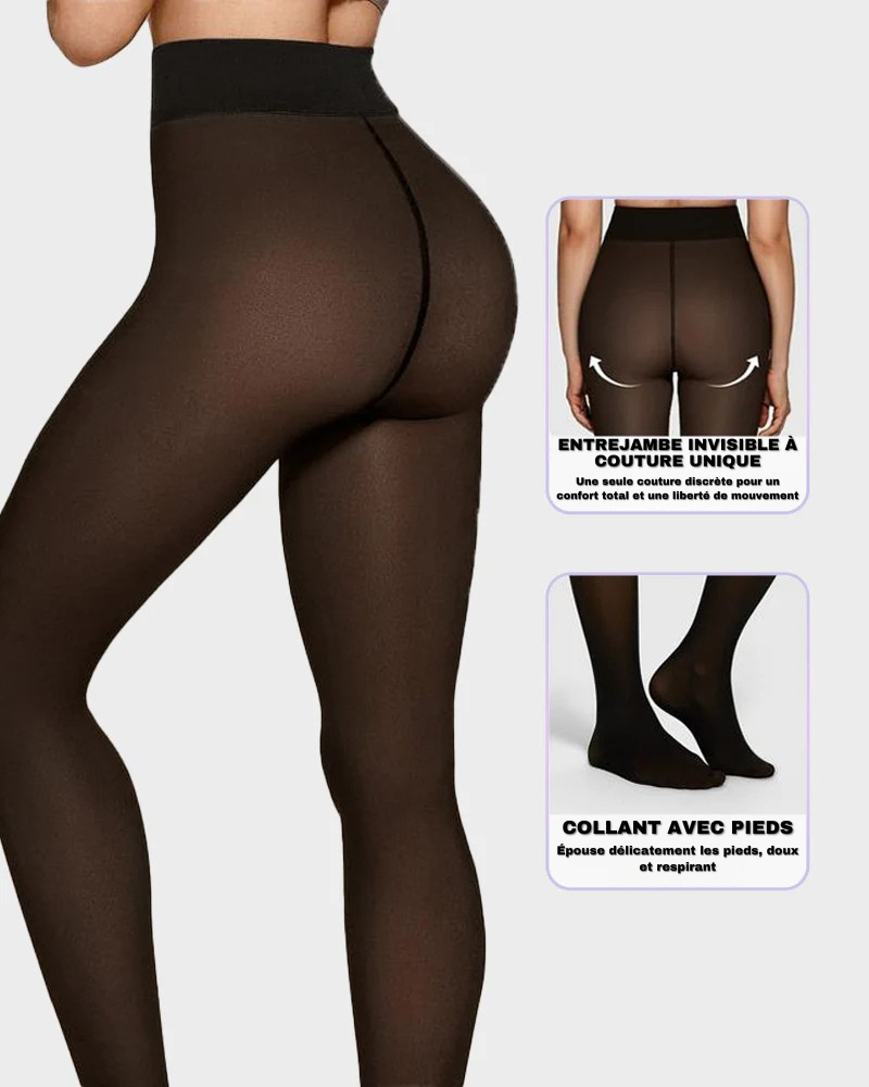 Thermia® – Le collant polaire pour femme effet transparent