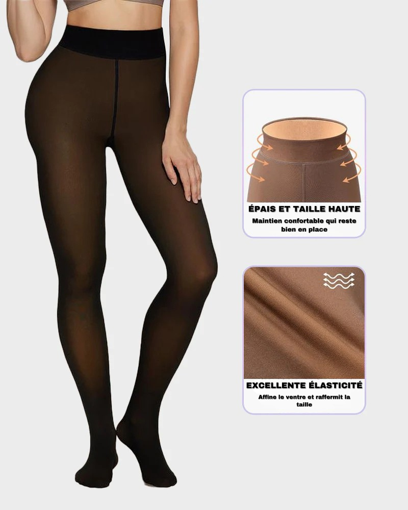 Thermia® – Le collant polaire pour femme effet transparent