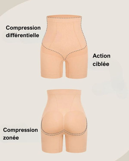 ShapeFit® – Shorty Gainant Taille Mi-Haute à Effet Ventouse Amincissant