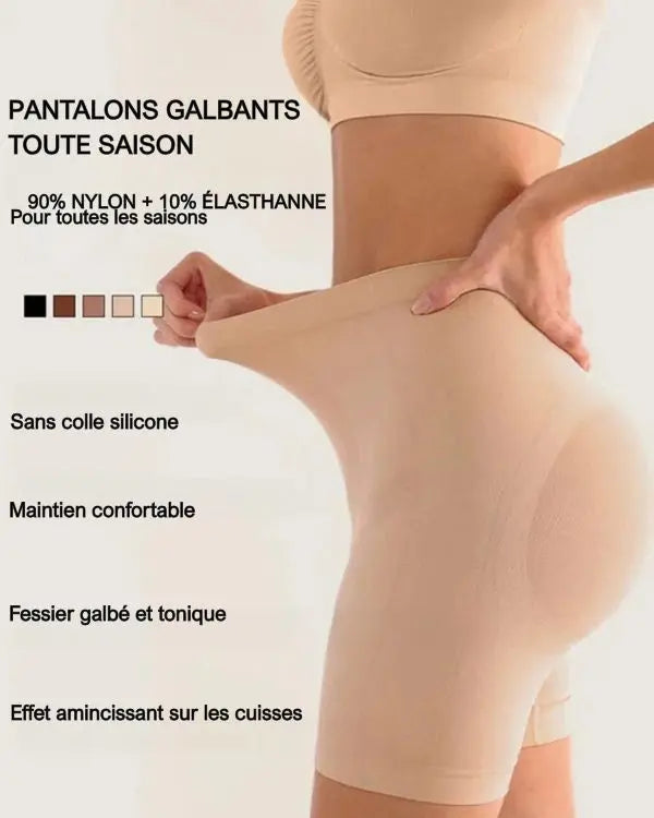 ShapeFit® – Shorty Gainant Taille Mi-Haute à Effet Ventouse Amincissant BESHAP