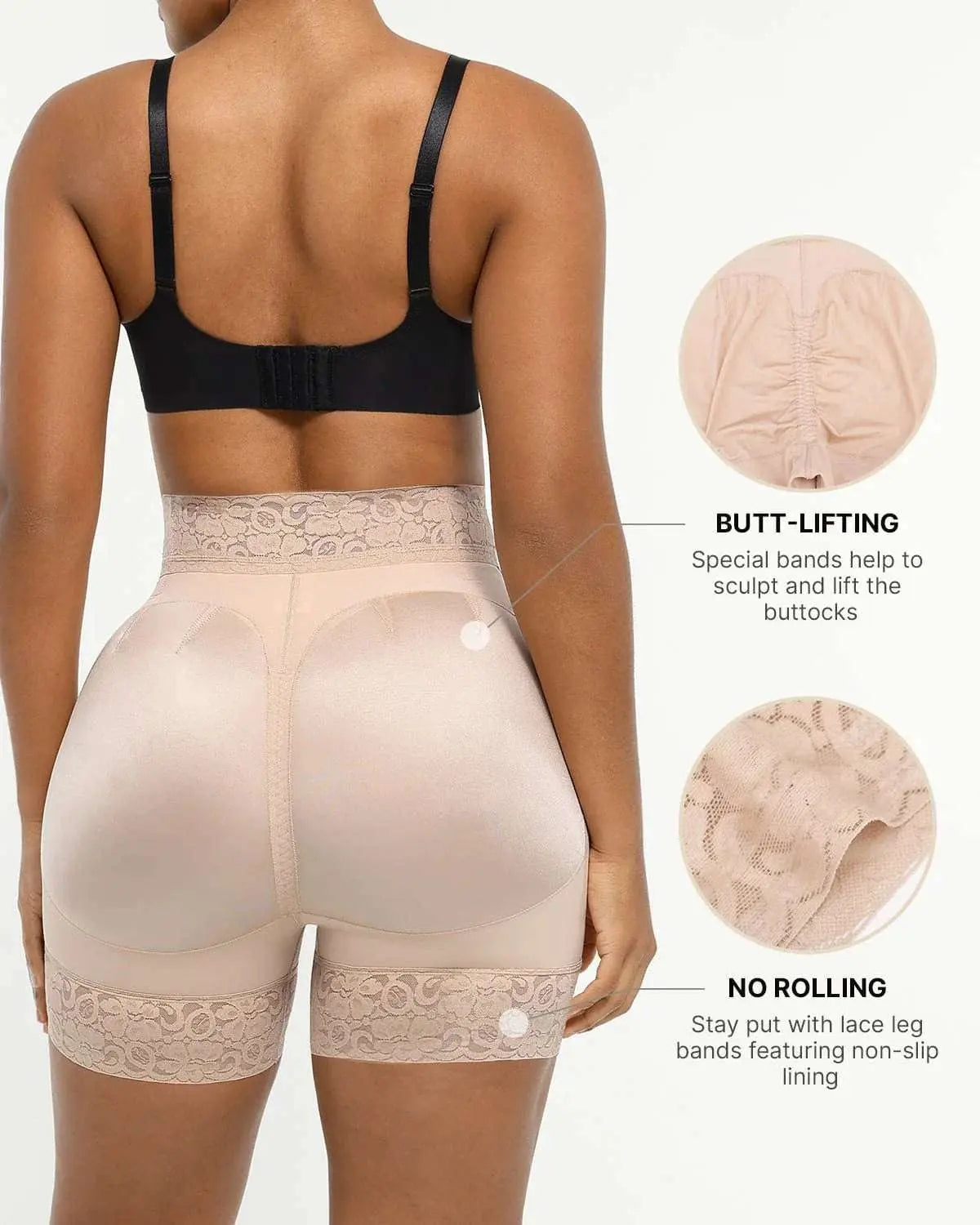 AirSlim® Mid-Rise Steel Boned Butt-Lifting Shorts - Beshap 