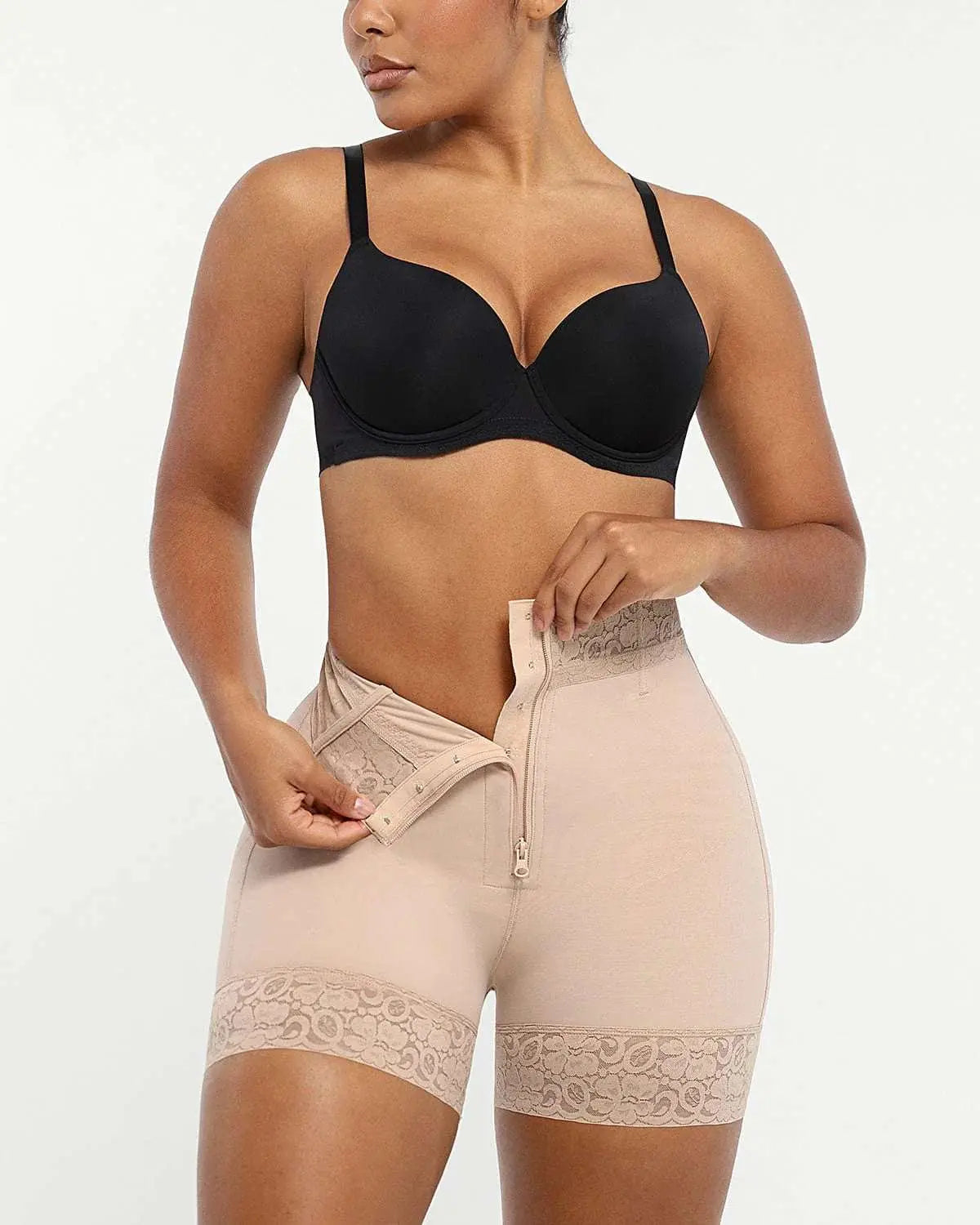 AirSlim® Mid-Rise Steel Boned Butt-Lifting Shorts - Beshap 