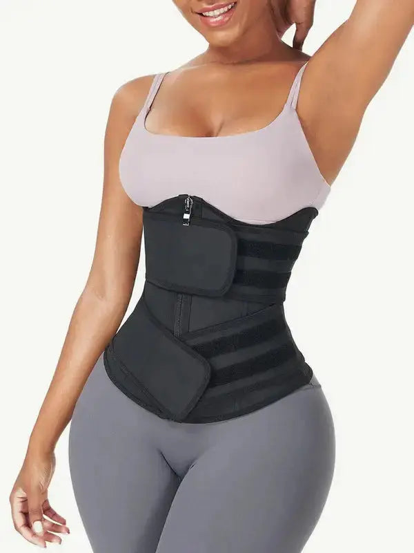 Siltura® –Ceinture Minceur Sculptante en Latex avec Double Sangle de Maintien BESHAP