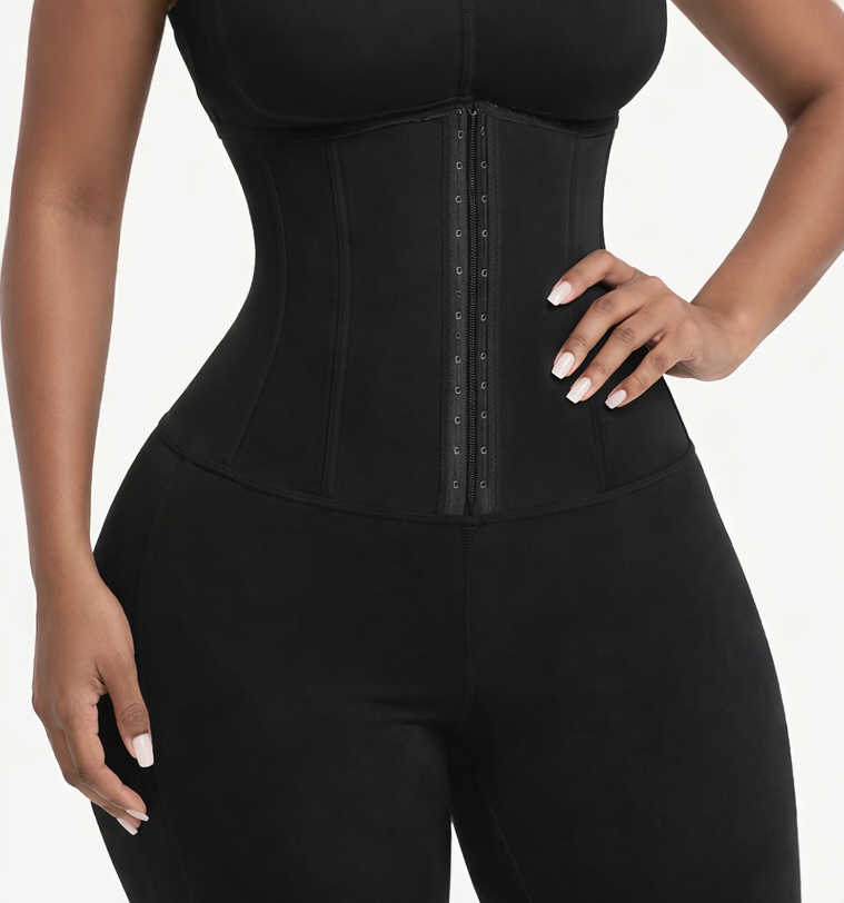 un corset gainant de couleur noire