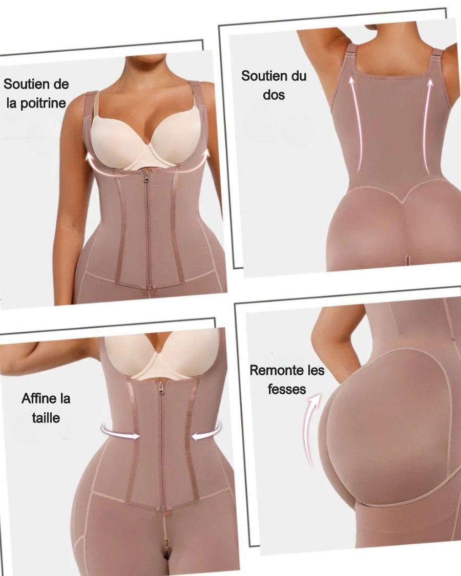 EleganceFit® – Gaine Taille & Ventre avec Maintien Poitrine