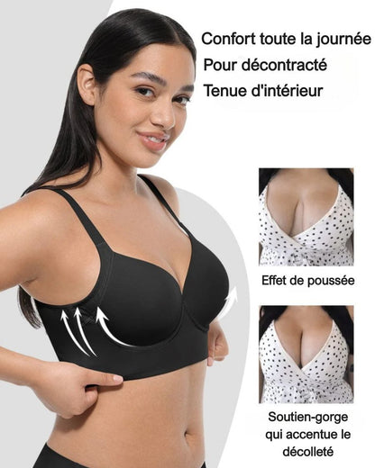 Formexa® – Soutien-gorge push-up avec dos couvrant et sculptant couleur Noir