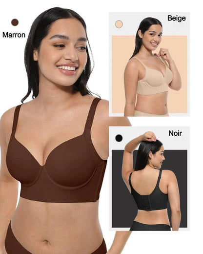 Formexa® – Soutien-gorge push-up avec dos couvrant et sculptant couleur Noir