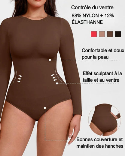 Crostyna® –Body gainant sans couture à manches longues