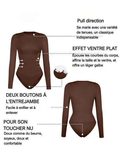 Crostyna® –Body gainant sans couture à manches longues