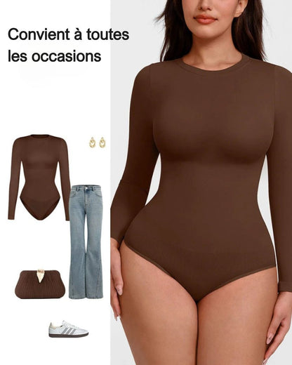 Crostyna® –Body gainant sans couture à manches longues