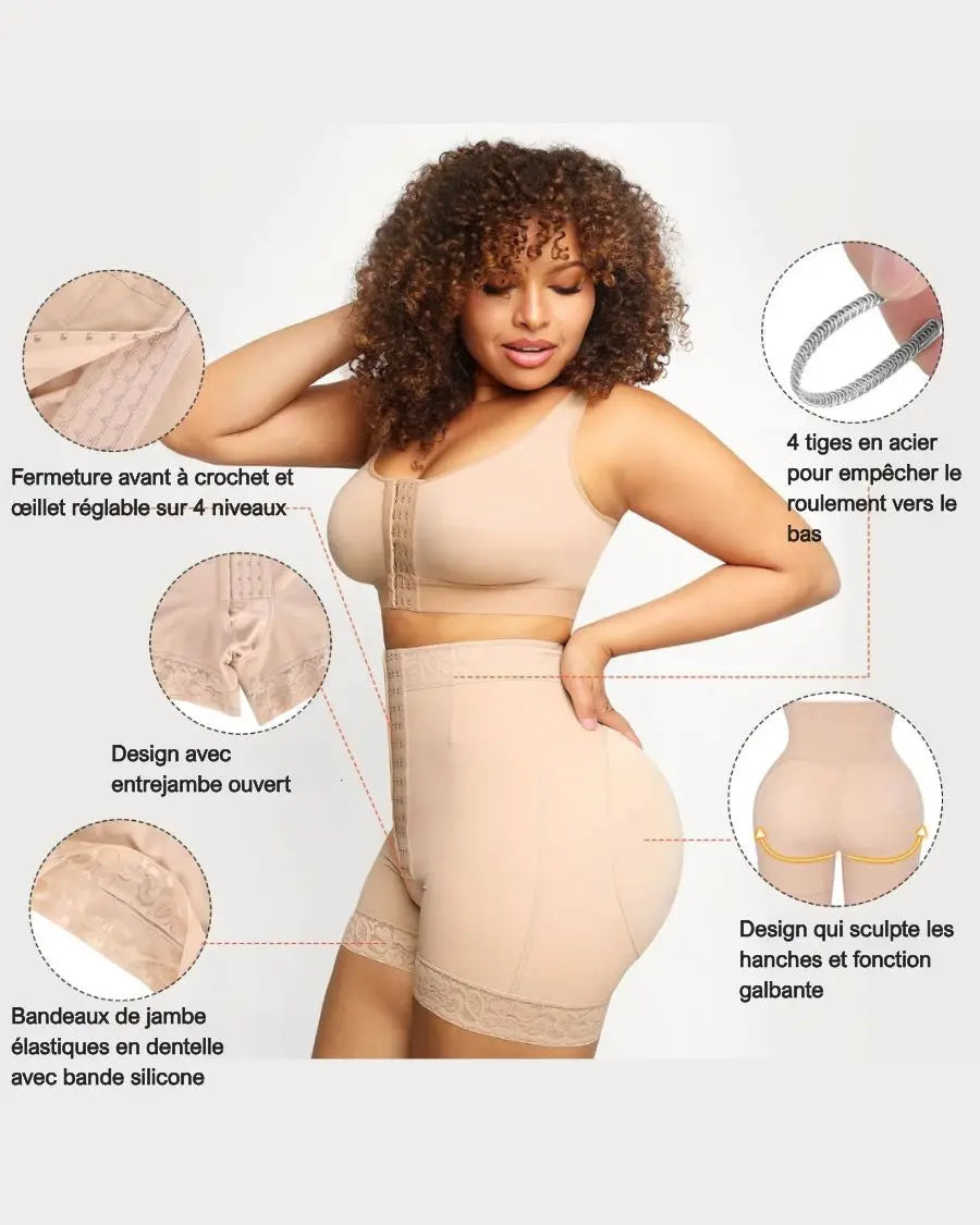 Tailyssa® – Shorty gainant avec contrôle du ventre et rehausse-fessier Waistdear