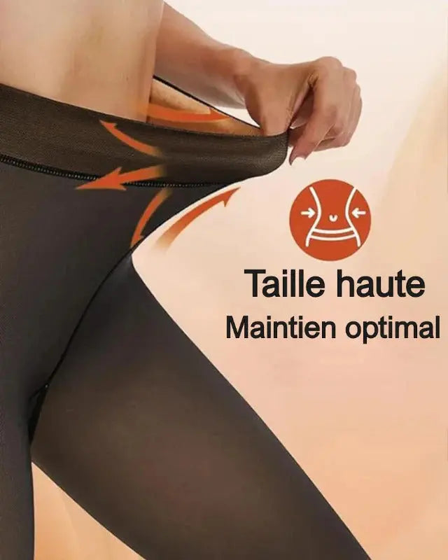 Warmea® – Le collant polaire pour femme effet transparent BESHAP