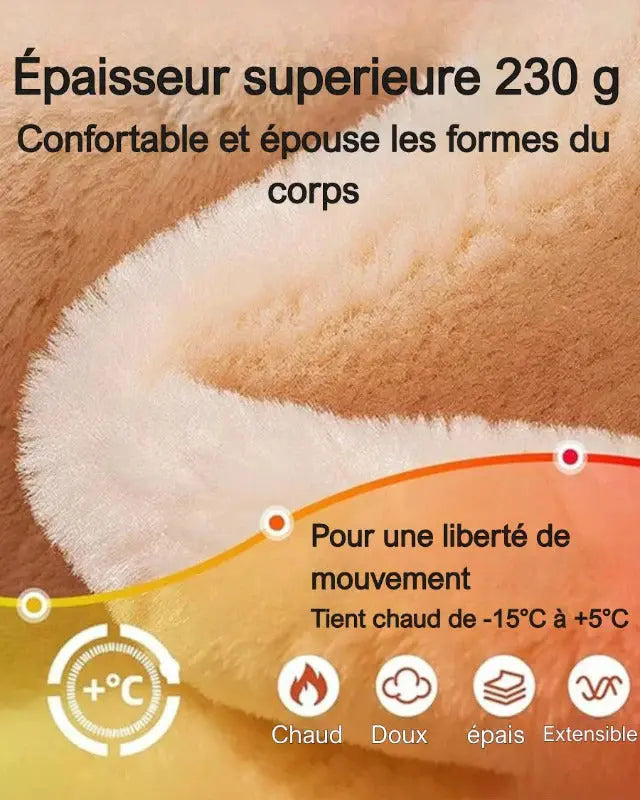 Warmea® – Le collant polaire pour femme effet transparent BESHAP