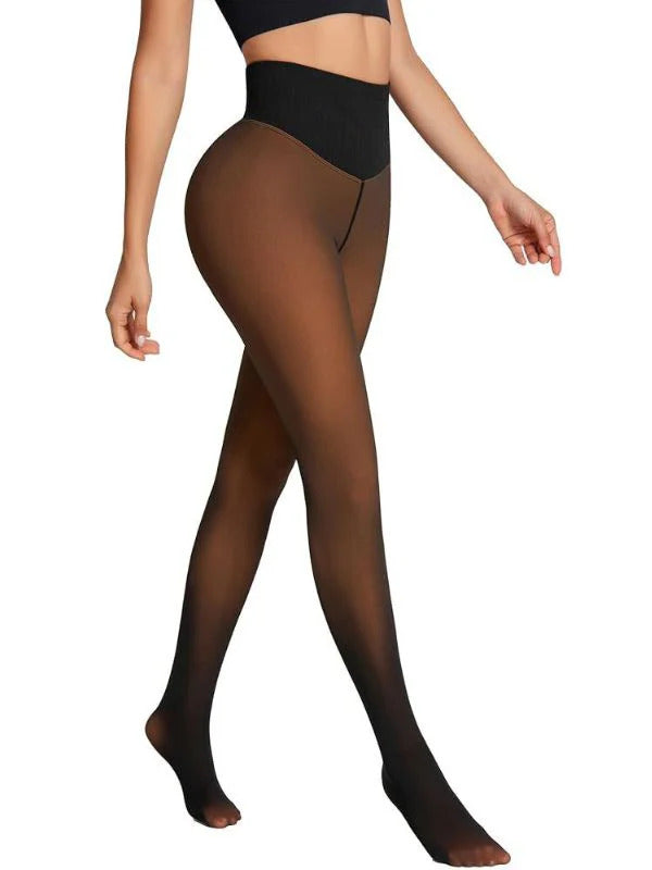 Warmea® – Le collant polaire pour femme effet transparent