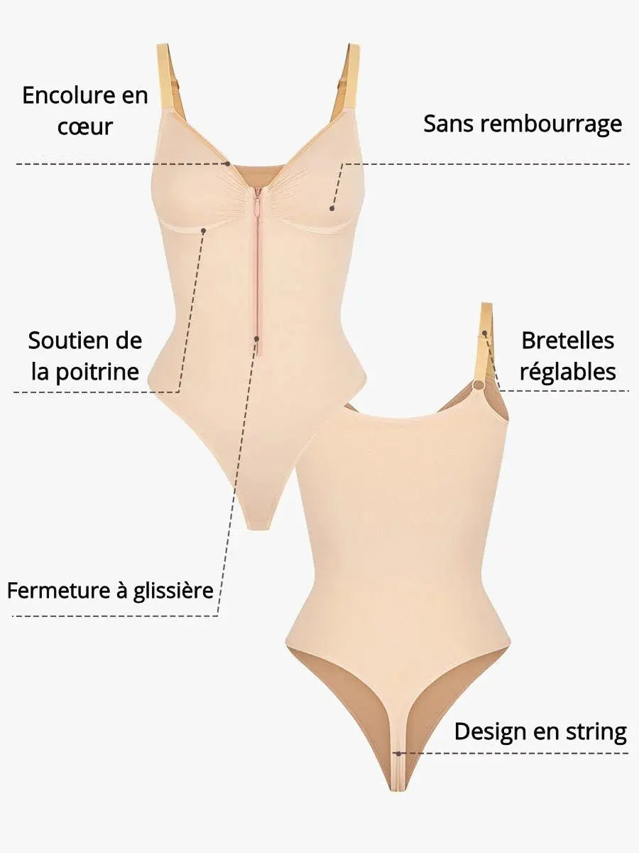 Formina® – Body Gainant Plongeant à Clips Interieurs BESHAP