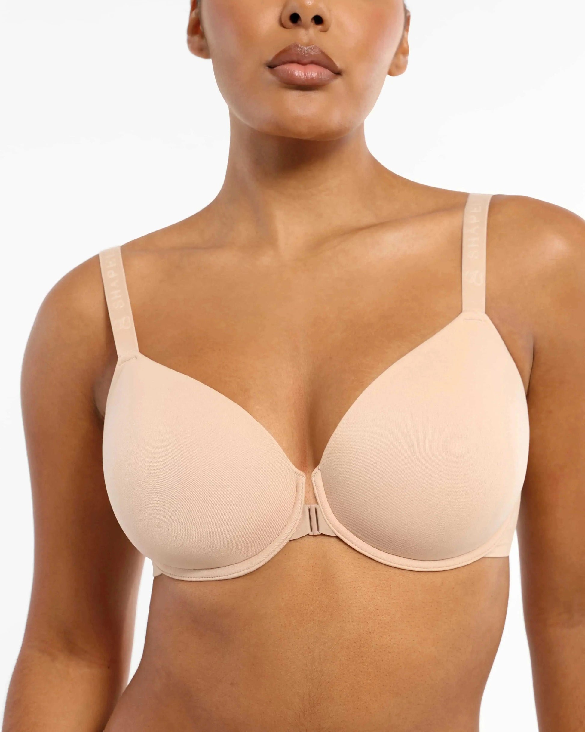 WireEase® Front Close Underwired T-Shirt Bra - Beshap 